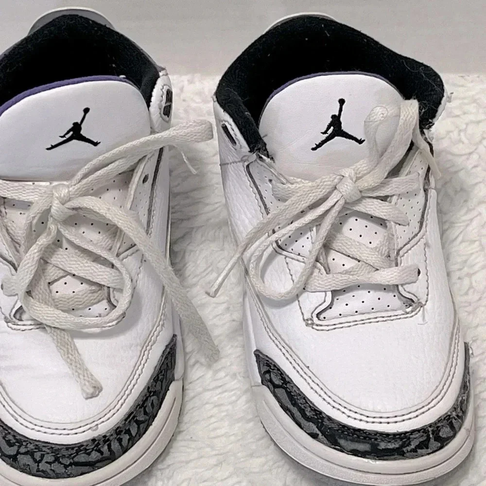 Nike Air Jordan 3 Retro TD Dark Iris size 10C miniature version Jordan 3 release